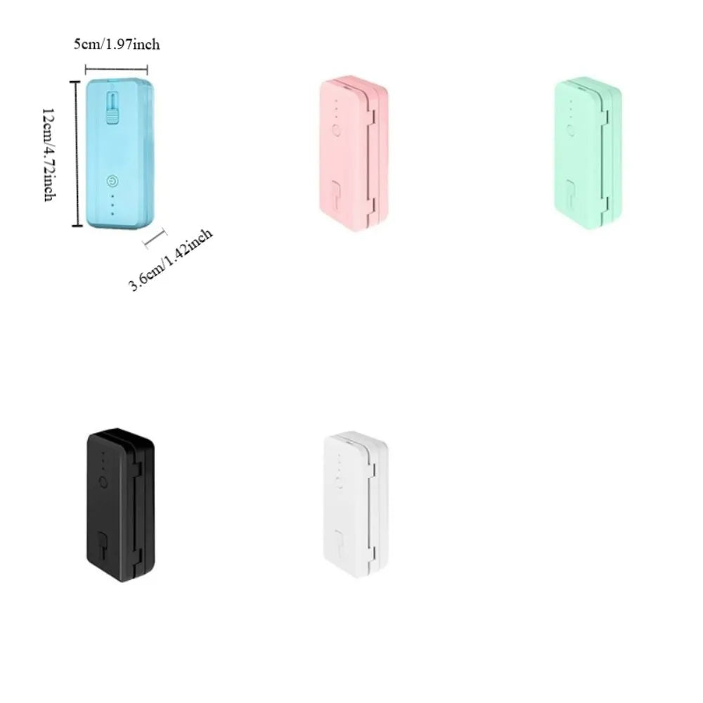 Mini Sealing Machine Portable Magnetic Mini Bag Sealer with Cutter Rechargeable Snacks Food Vacuum Heat Sealing Machine Resealer