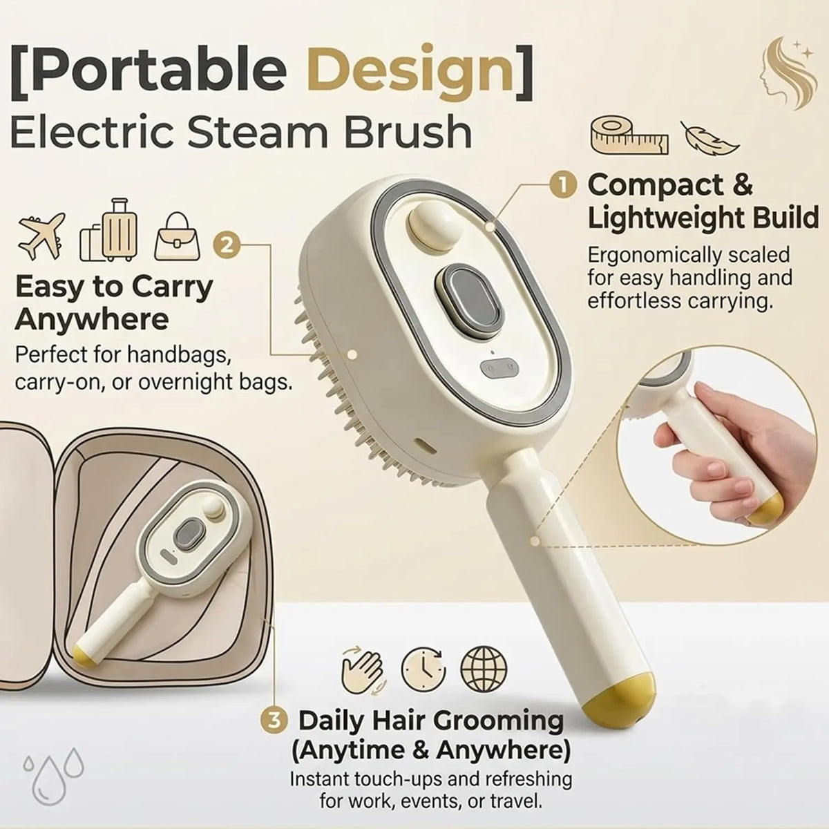 NexaCare™ 3-in-1 Electric Steam Scalp Massage Comb