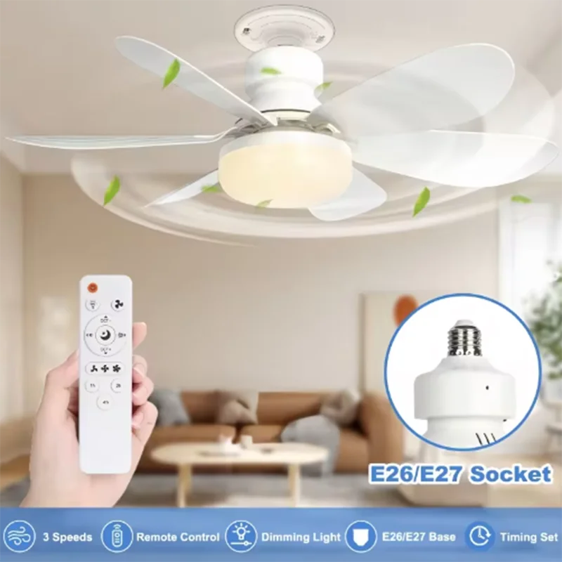 NexaHome™ E27 Ceiling Fan Light with Remote Control