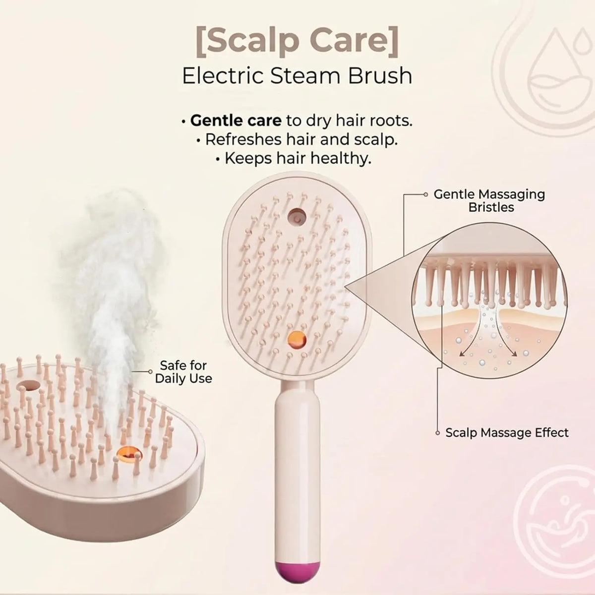 NexaCare™ 3-in-1 Electric Steam Scalp Massage Comb