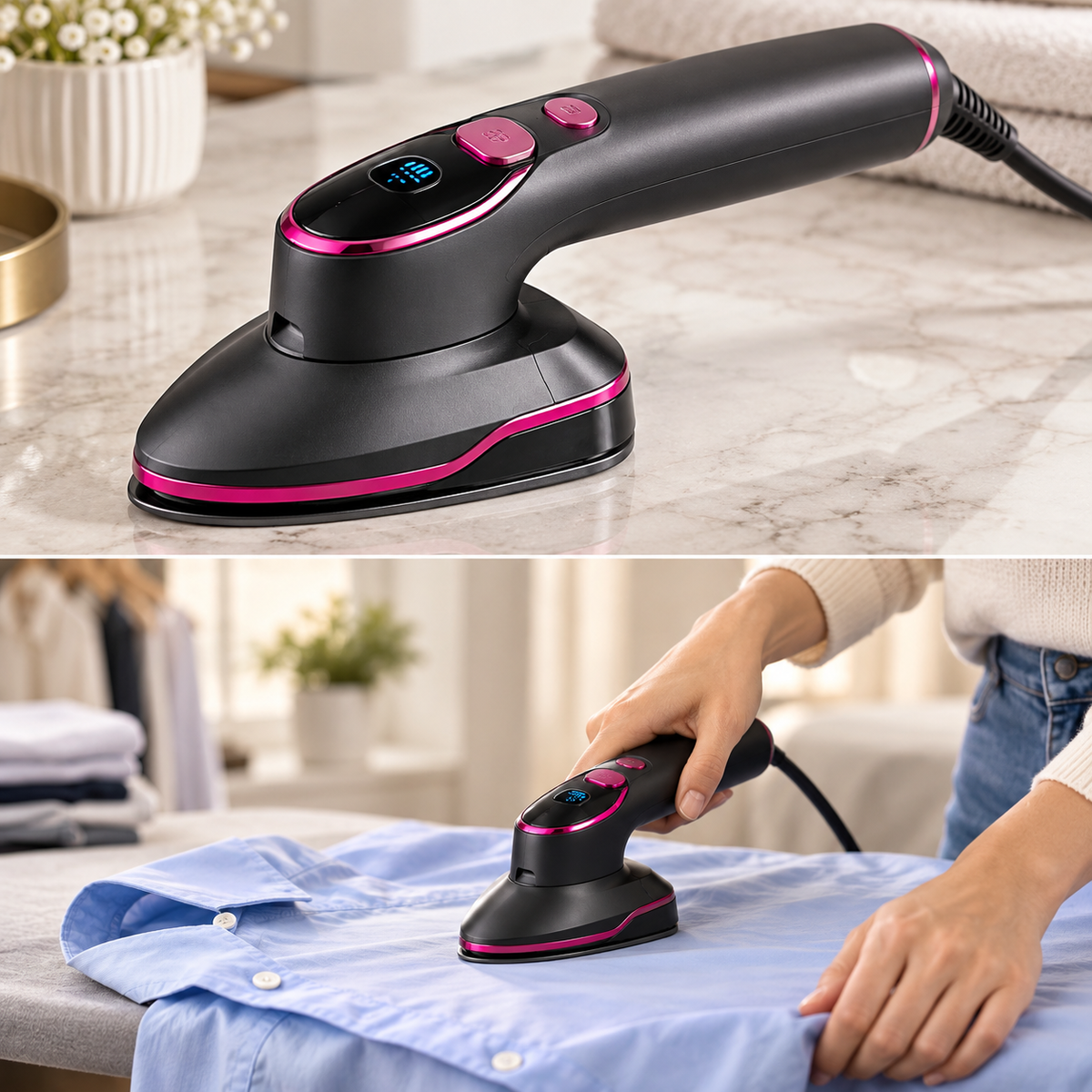 NexaCare garment iron – stylish home presentation